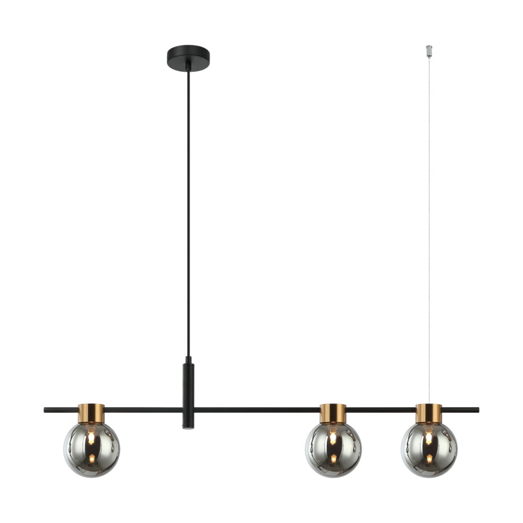 Lampada a sospensione Bletter Italux 3xG9 vetro fumé