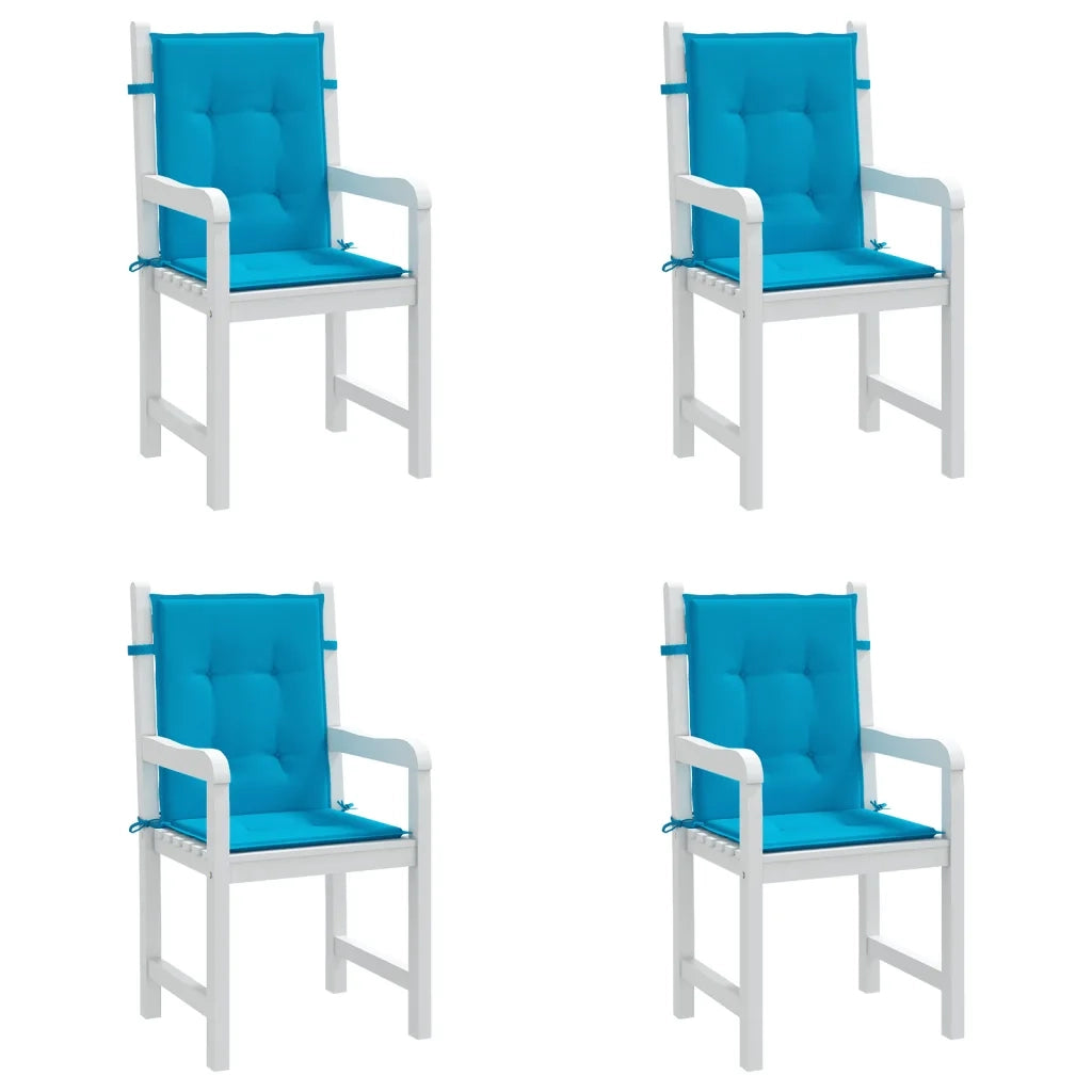 Cuscini per Sedia 4 pz | Cuscini per sedie Blu 100x50x3 cm in Tessuto Oxford
