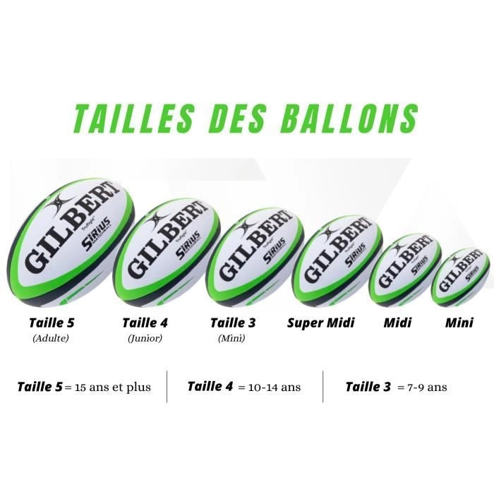Pallone da rugby GILBERT G-TR4000 Fluo T5