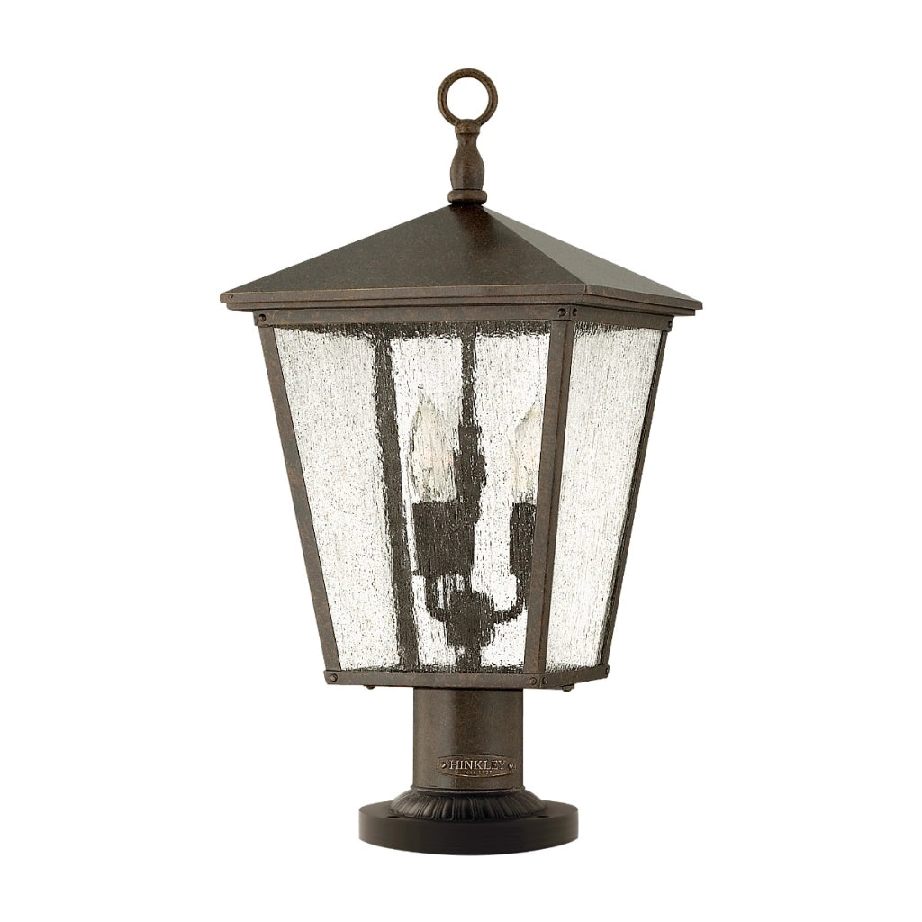 Lampada esterna a colonna Trellis bronzo E14 60W Hinkley