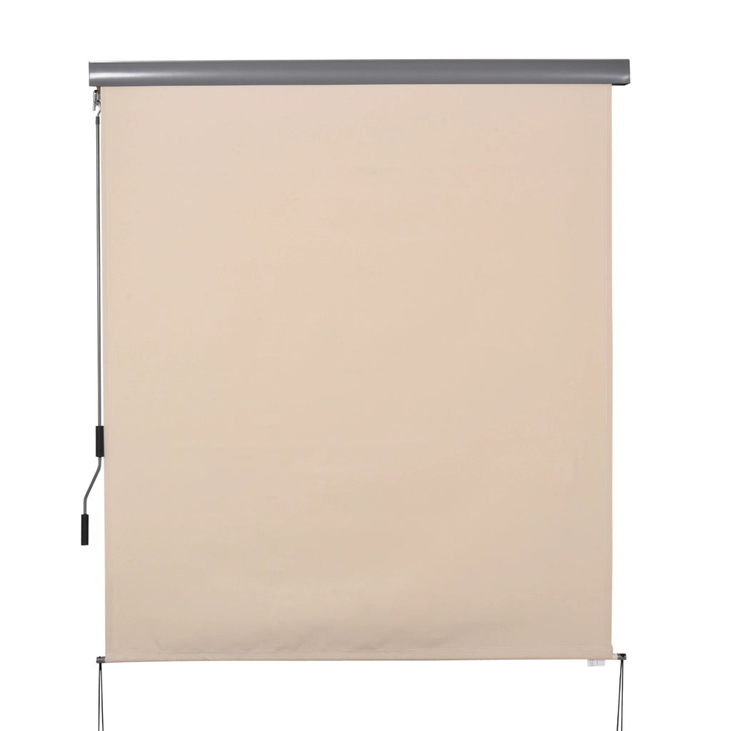 Telo da Esterno Avvolgibile 2.5x1.6m ¨C zephmum ¨C Alluminio, Poliestere, Crema