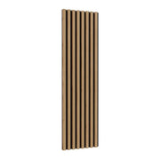 Lamelle murali XL effetto rovere su supporto nero opaco collezione CLARA