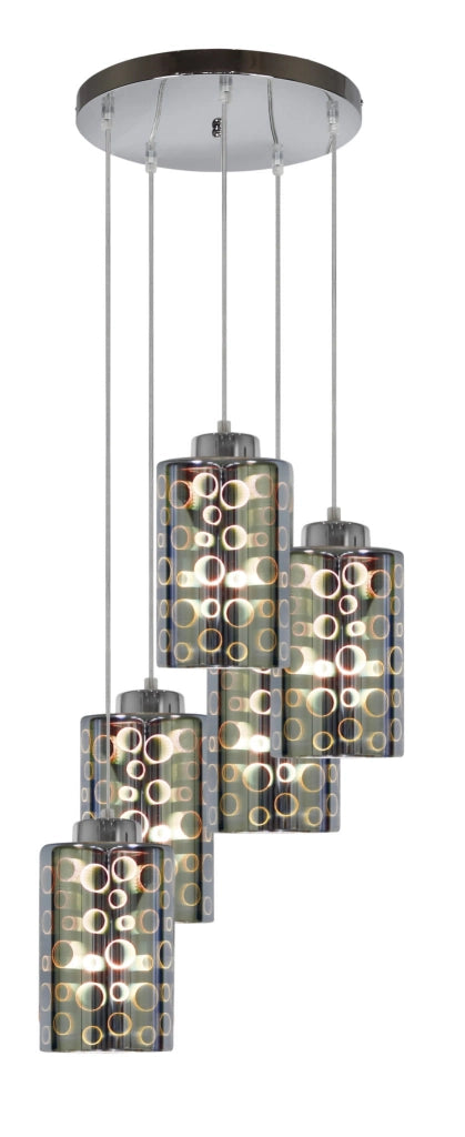 Lampadario Candellux Nocturno 35-57730 5xE27 cromo