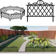 Decorazione per giardino - 8 pezzi di recinzione in plastica per cancello di giardino totale lunghezza 37 m recinzione per giardino rimovibile (forma 1)