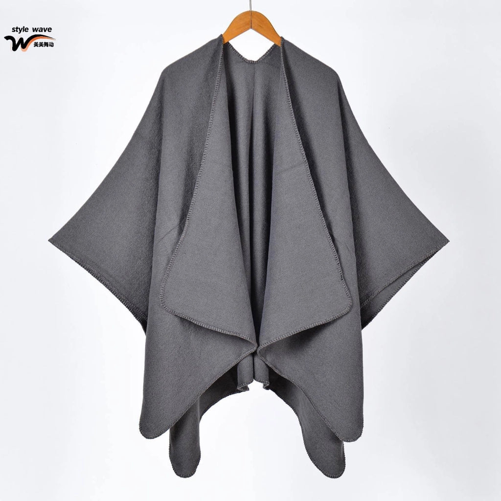 Sciarpa double face, in classico cashmere, mantella/scialle versatile e semplice