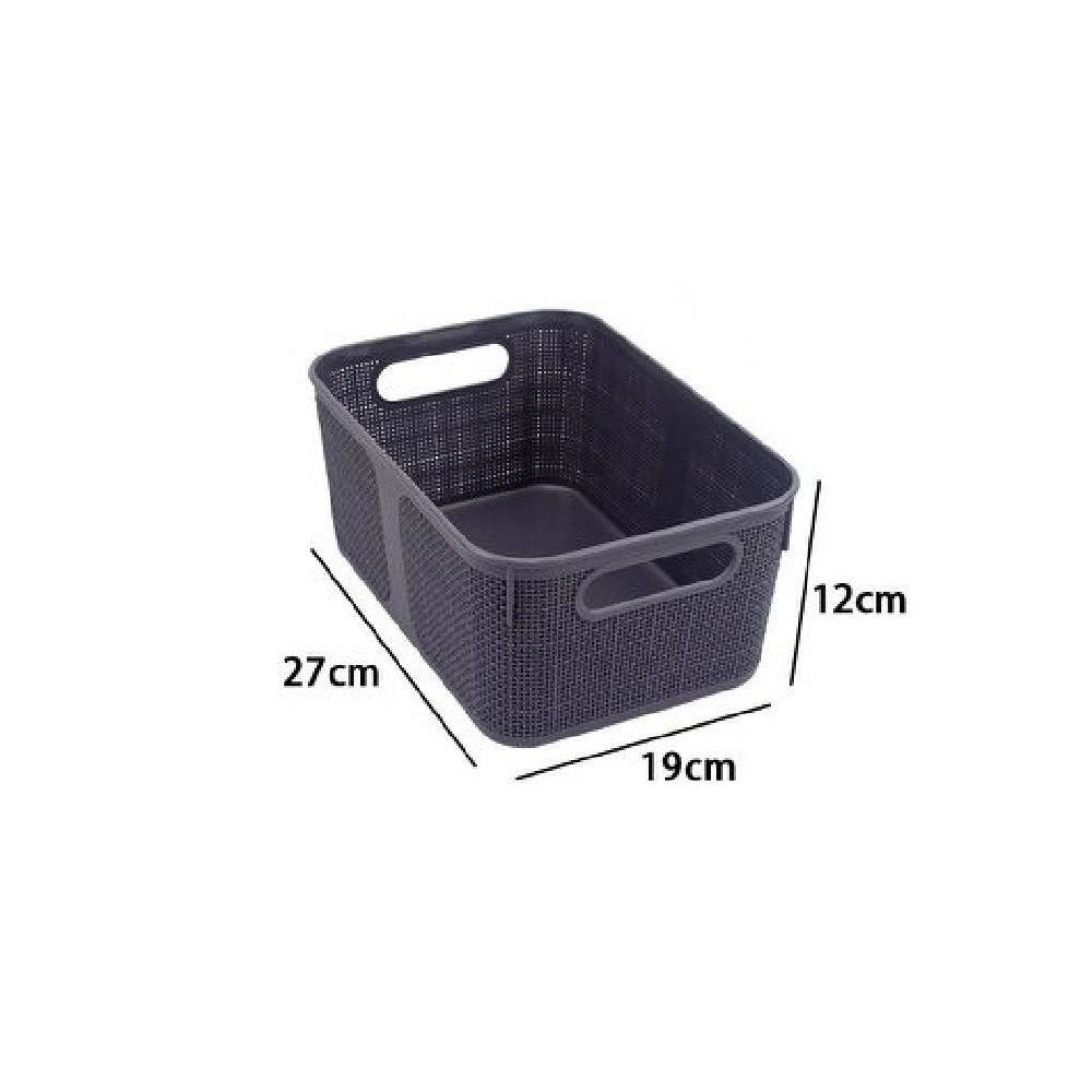 Trade Shop - Cestino Porta Oggetti Organizer Rettangolare Cesto Porta Tutto Bagno Casa 79464 -