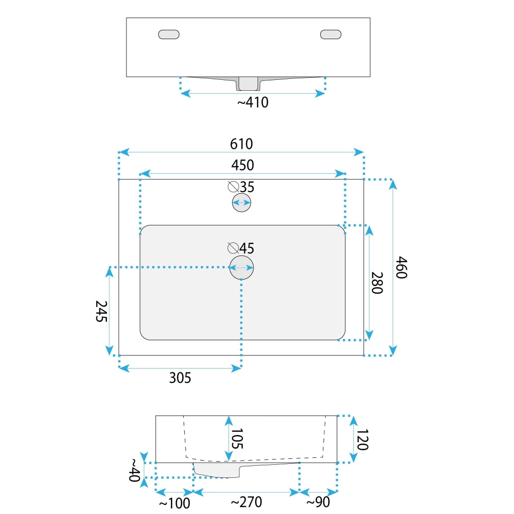 Lavabo Da Appoggio In Ceramica Rea Alison White