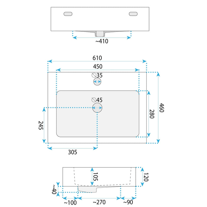 Lavabo Da Appoggio In Ceramica Rea Alison White