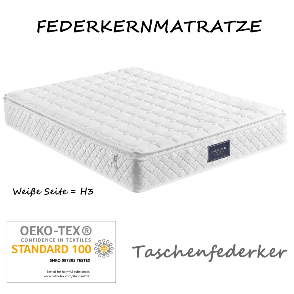 Letto matrimoniale 160x200 cm con contenitore; LED; prese USB e Type-C; velluto grigio con materasso