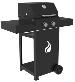 Barbecue a Gas 104,5x45,5x115 cm 2 Fuochi in Acciaio Pereda Nero