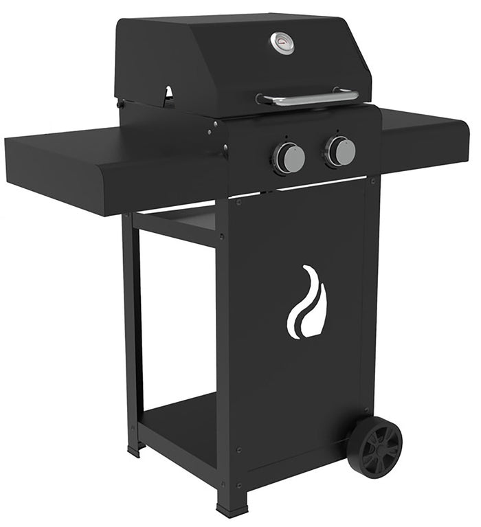 Barbecue a Gas 104,5x45,5x115 cm 2 Fuochi in Acciaio Pereda Nero