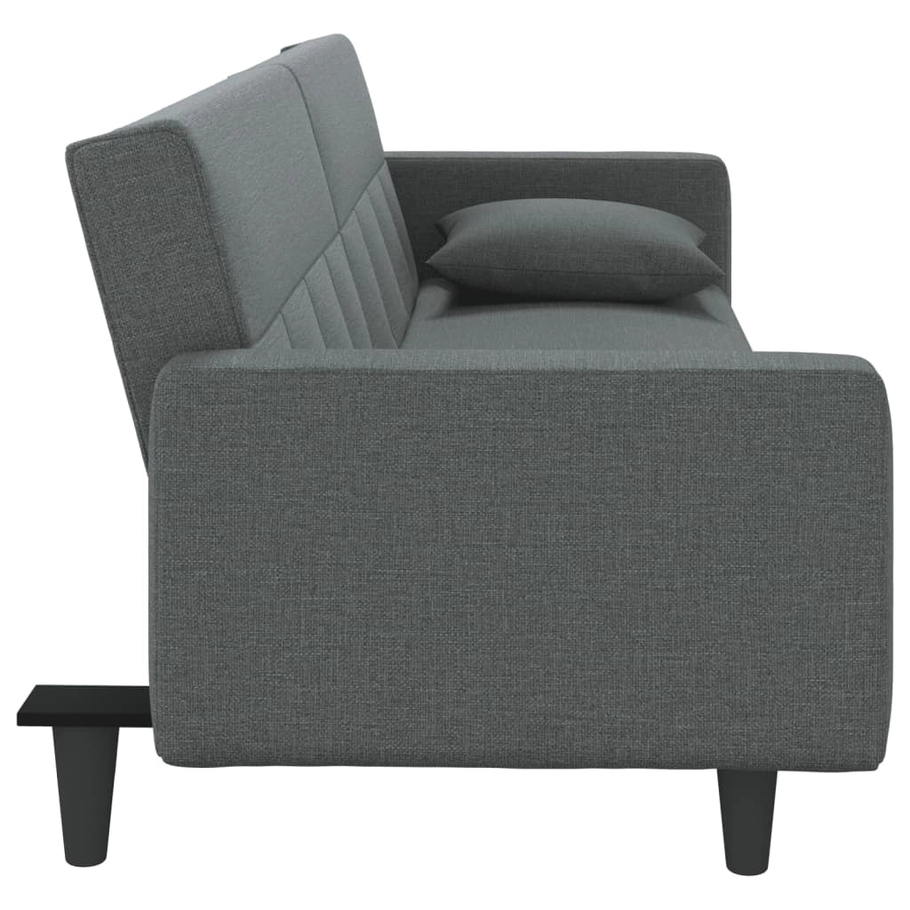 Divano letto con cuscini in tessuto grigio scuro 02_0021002