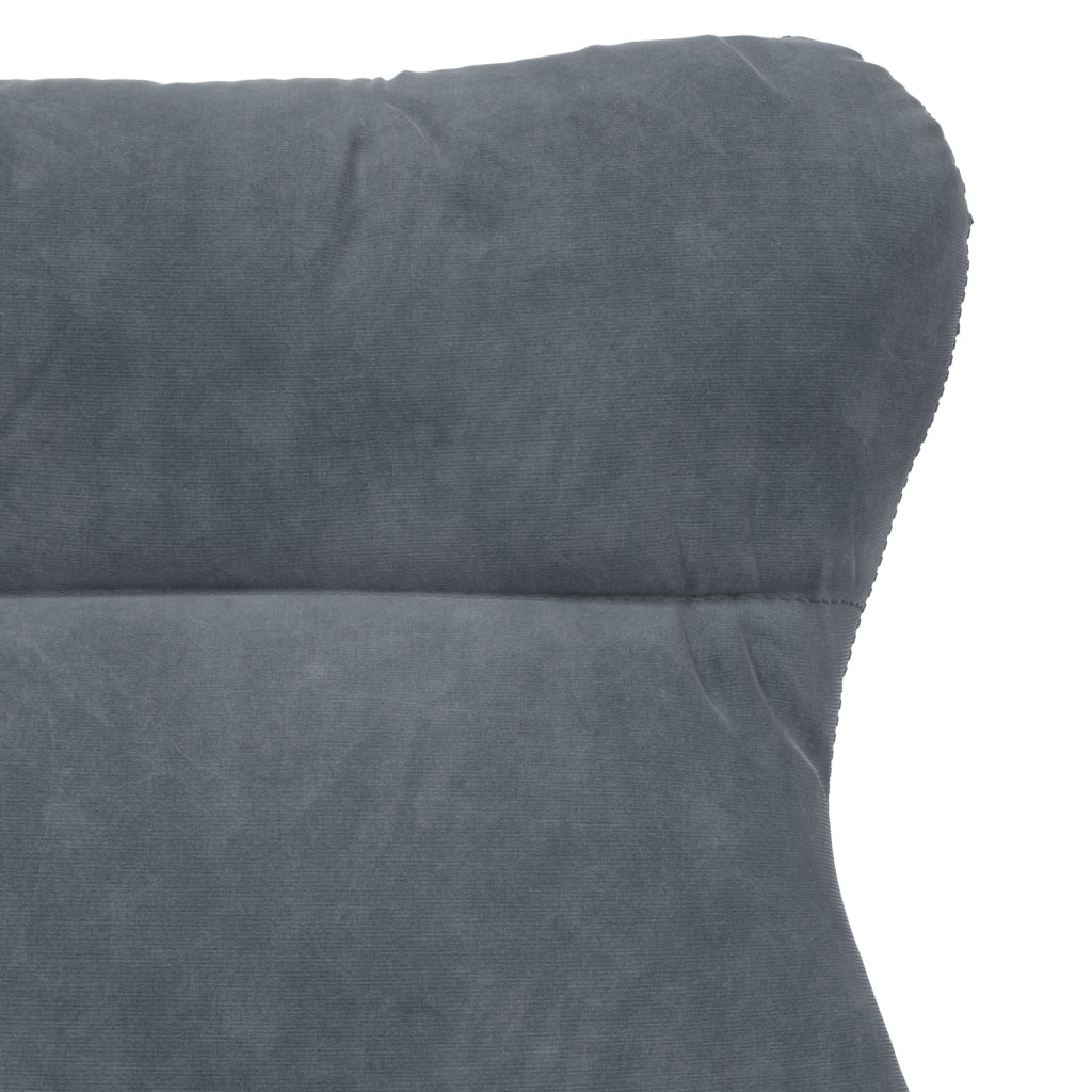 Poltrona Rilassante Grigio Scuro in Velluto