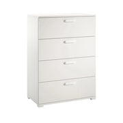 Damascena, Cassettiera 4 Cassetti Made in Italy, 39.00x70.00x98.00h cm Bianco