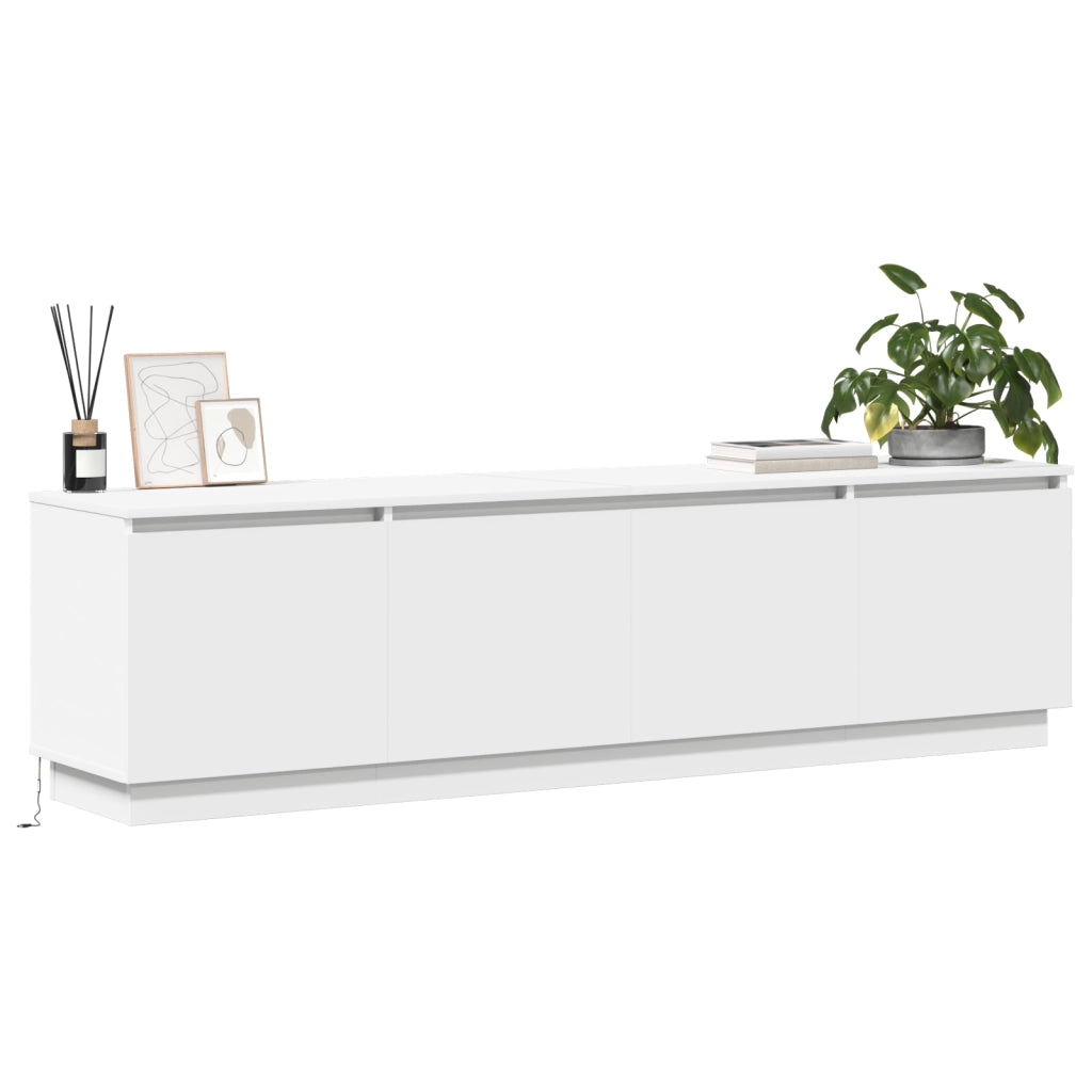 pensile TV  con LED Bianco 180x38x49 cm Legno ingegnerizzato