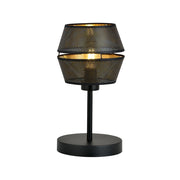 Lumetto Contemporaneo 1 Luce Enea In Metallo Nero E Oro