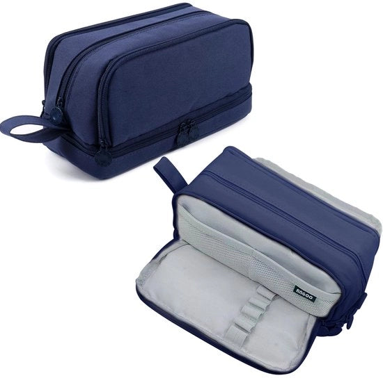 Etui con grande capacità, 4 compartimenti, borsa per ragazze e adolescenti, borsa, borsa con cerniera, borsa per ragazze, borse durature, borsa portatile per articoli da ufficio