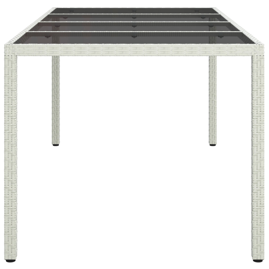 Tavolo da Pranzo da Giardino Bianco 190x90x75 cm Polyrattan