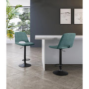 Sgabello con alzata a GAS rivestito in tessuto easy-clean Gambe metallo verniciato Alex 45cm X 52cm H 88,5/103,5cm Sto..