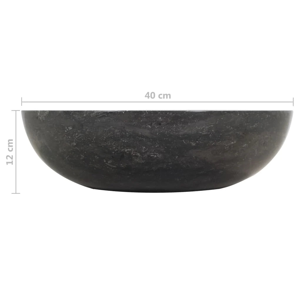 Lavabo in marmo nero diametro 40 cm 02_0002556