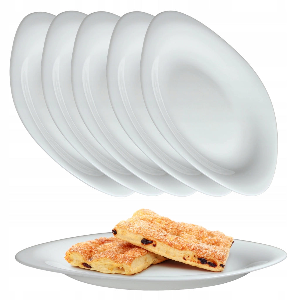 Set di 6 piatti da dessert KADAX da 21,5 cm, bianchi.