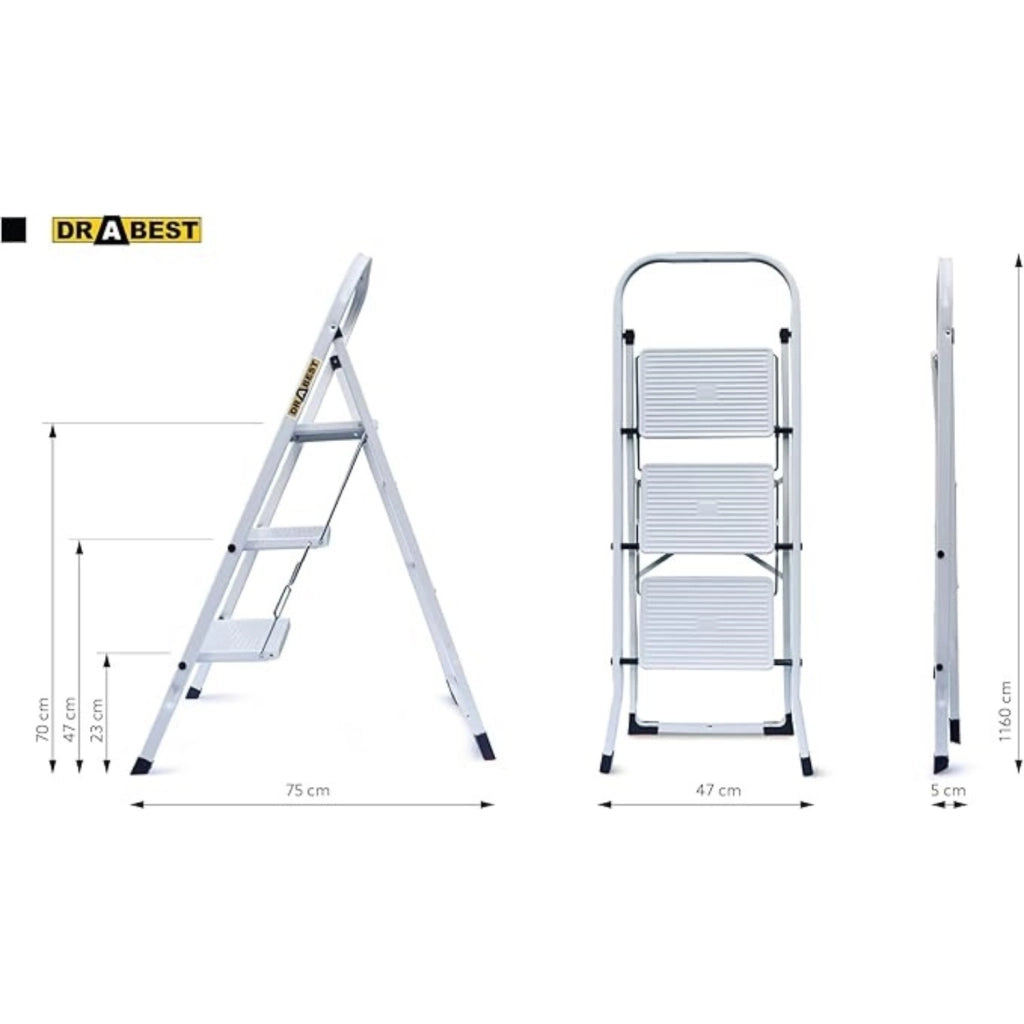 Drabest Scaletta Da Ufficio Minifero A 3 Gradini 125kg