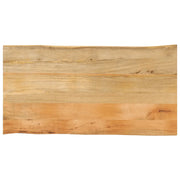 Piano Tavolo 110x60x2,5 cm Bordi Vivi in Legno Massello Mango