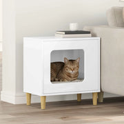 Casa per Gatti Bianco Lucido 51 x 30 x 52 cm Legno multistrato 8000657
