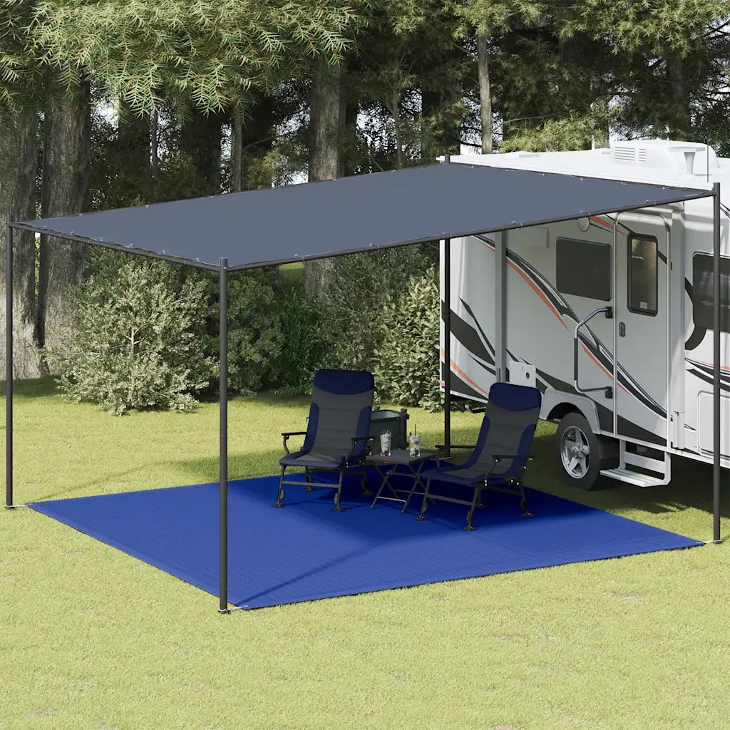 Tappeto da Tenda 400x400 cm Blu in HDPE 310731