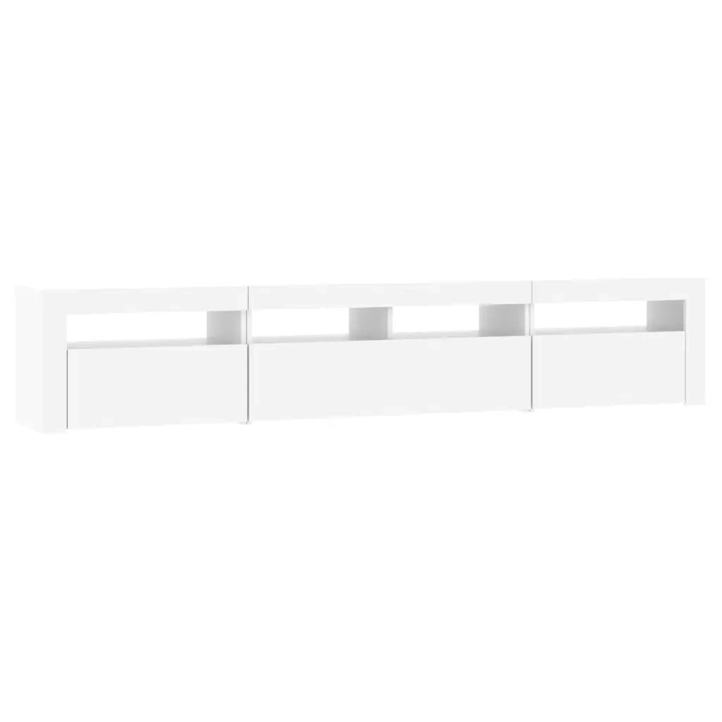 Mobile Porta TV con Luci LED-Mobile per TV-Credenza TV Bianco 210x35x40 cm
