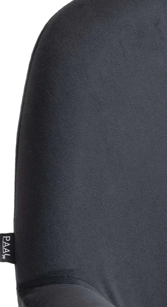 Sgabello Braga in velluto nero,bianco