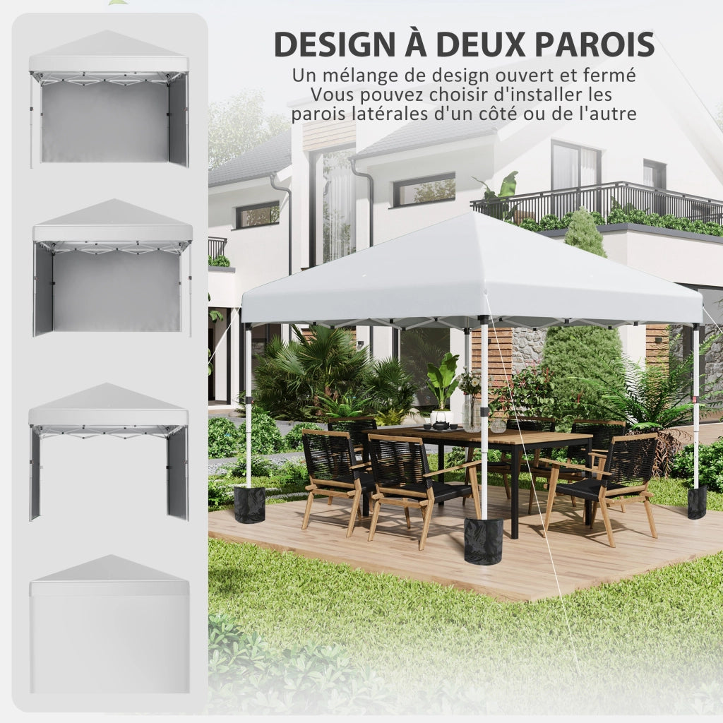 Gazebo da giardino pieghevole ¨C zephmum ¨C 2 paroi laterali, protezione UV