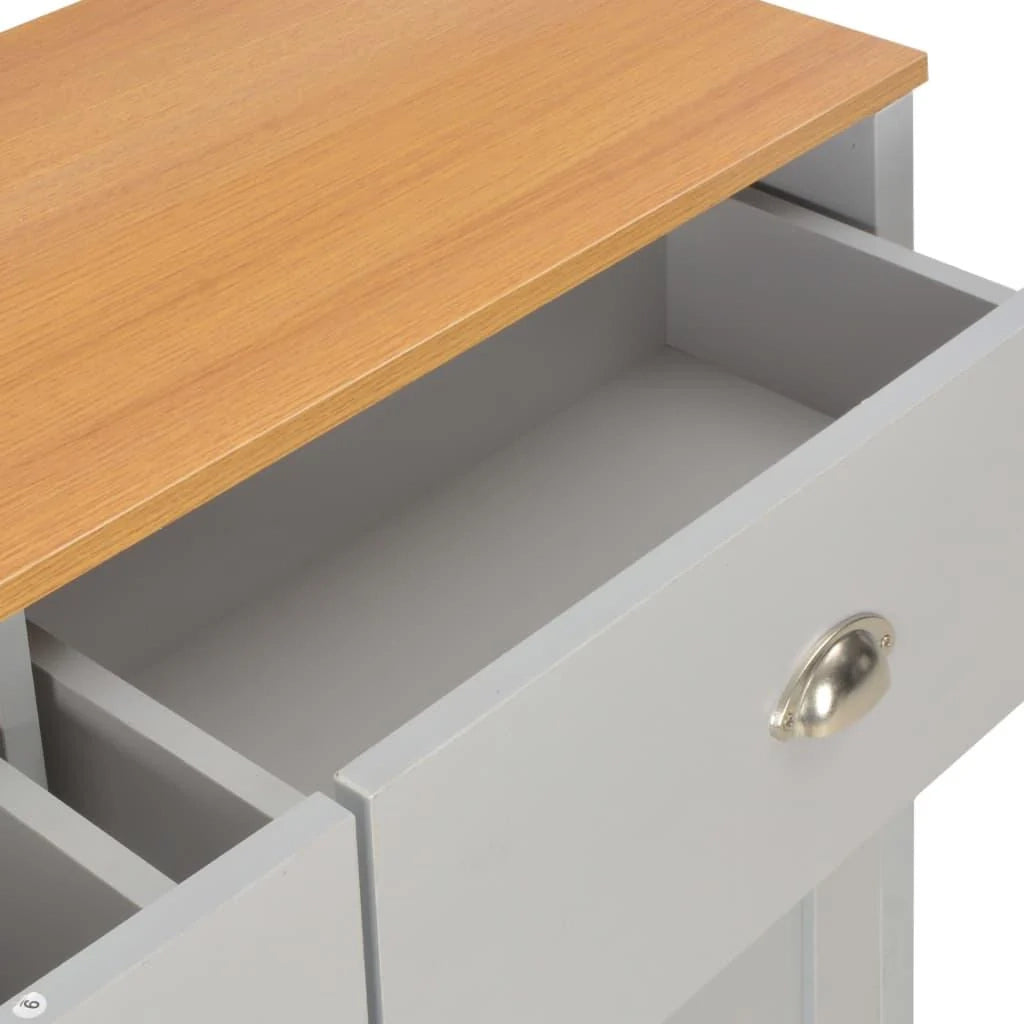 Credenza grigia mobiletto consolle mobile contenitore 112 cm 4402264