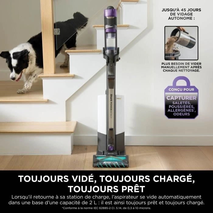 Aspirapolvere elettrico Shark Power Detect IP3251EUT - Base autosvuotante - 2L - Durata della batteria 70 min