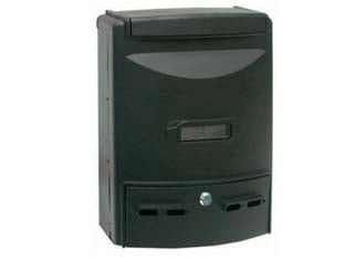 CASSETTA POSTALE IN ALLUMINIO PORTARIVISTE PER ESTERNI EUROPA NERA  cm.28,5x10x38h. colore nero    QUALITY