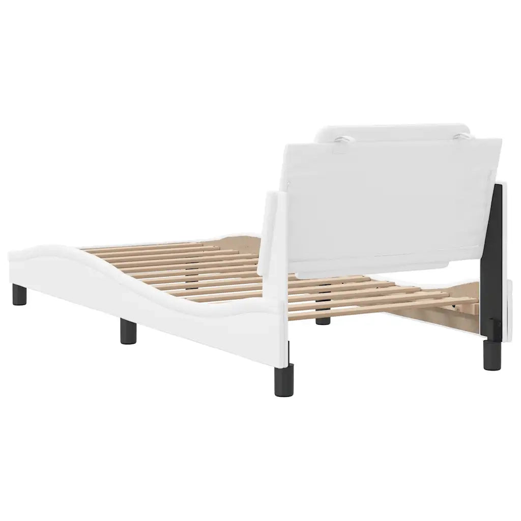 Giroletto senza Materasso Zadar Bianco 90x190 cm in Similpelle