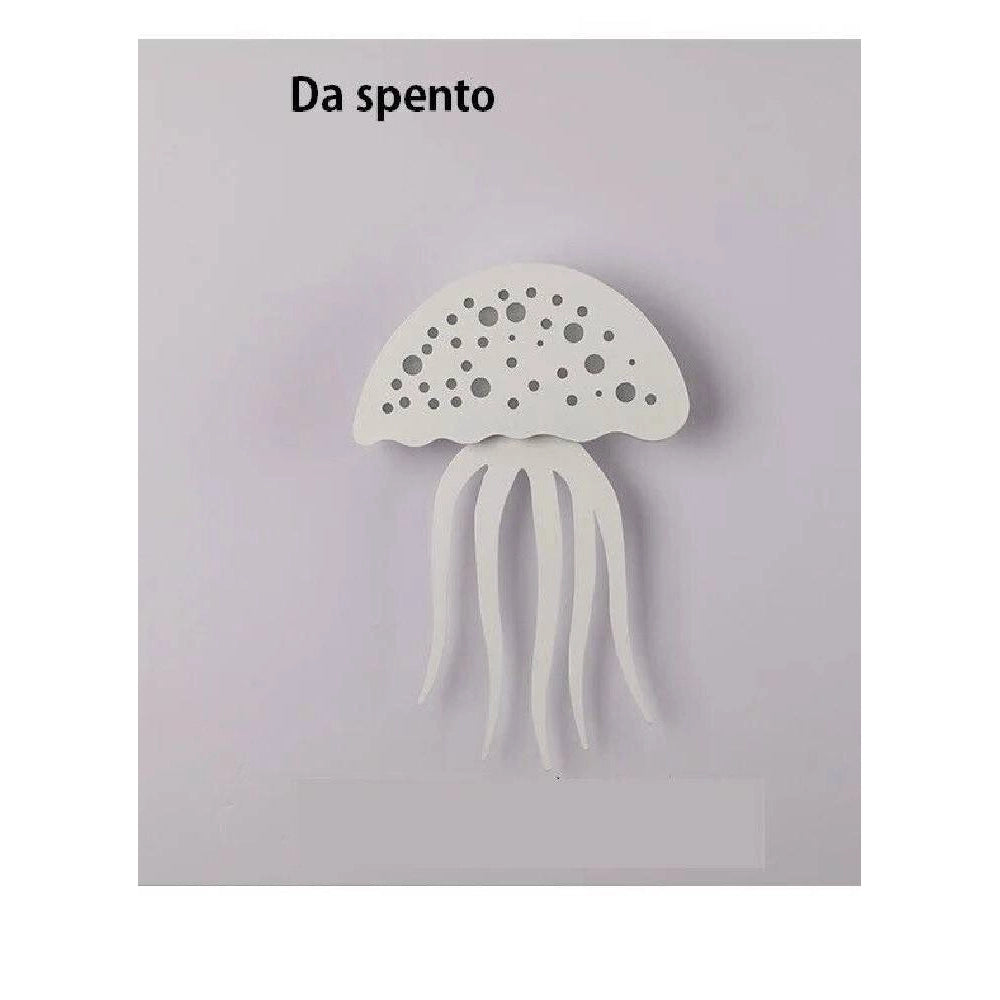 Trade Shop - Applique Parete Led Medusa 3 Tonalità Luce Moderno 8w Bianca Dimmerabile Aq27-b3c -