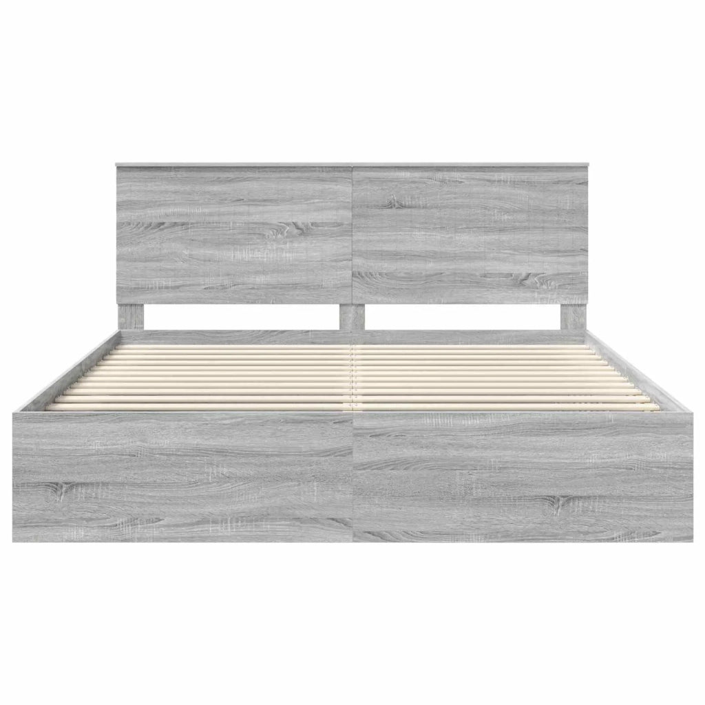 Struttura del letto Grigio Sonoma 180 x 200 cm Pino massello