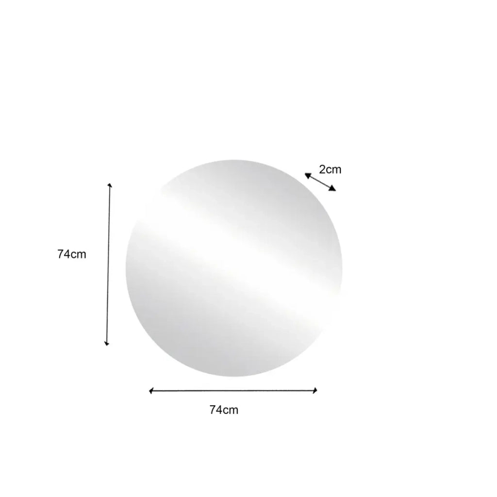 Specchio design BURA – 74x74 cm retroilluminato – Bianco