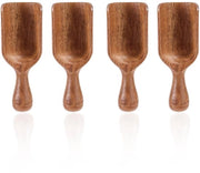 Set di Pennelli in Legno di Acacia - 4 Pezzi - Pennello Multifunzionale - Pennello per Caffè - 10,5 x 4 cm - Materiale Duraturo