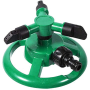 Trade Shop - Irrigatore Da Giardino Spruzzatore Prato Su Base Puntale 3 Braccia 360° Annaffia -