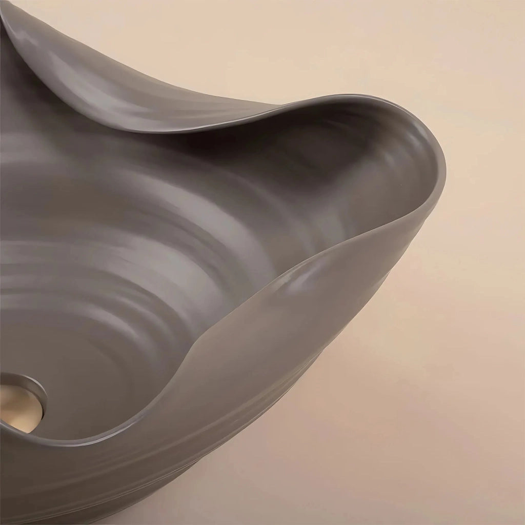 Lavabo Da Appoggio In Ceramica Rea Hm-66tb Handmade Art