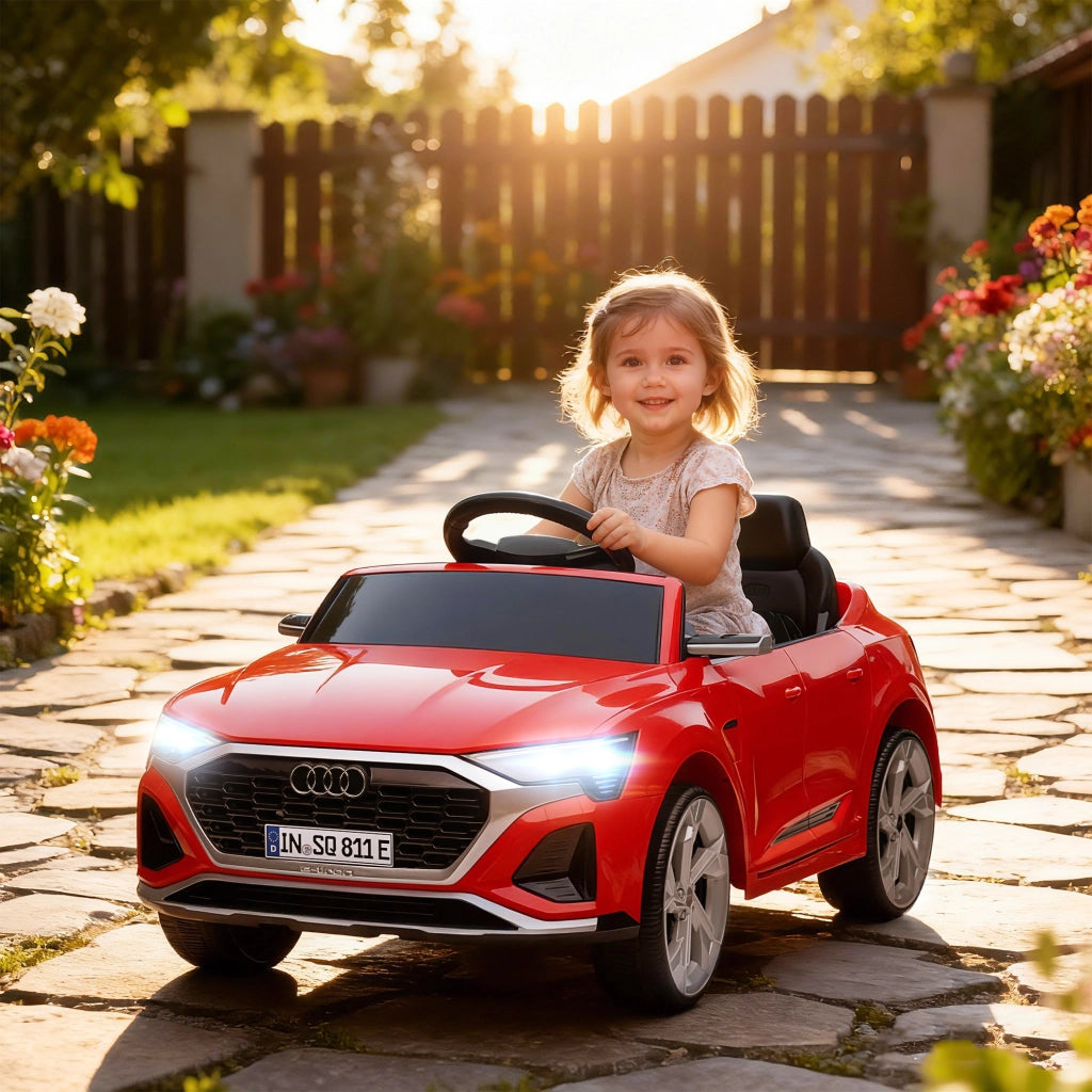 Auto Elettrica per Bambini Audi Q8 e-tron Sportback ¨C zephmum ¨C Rosso con Telecomando