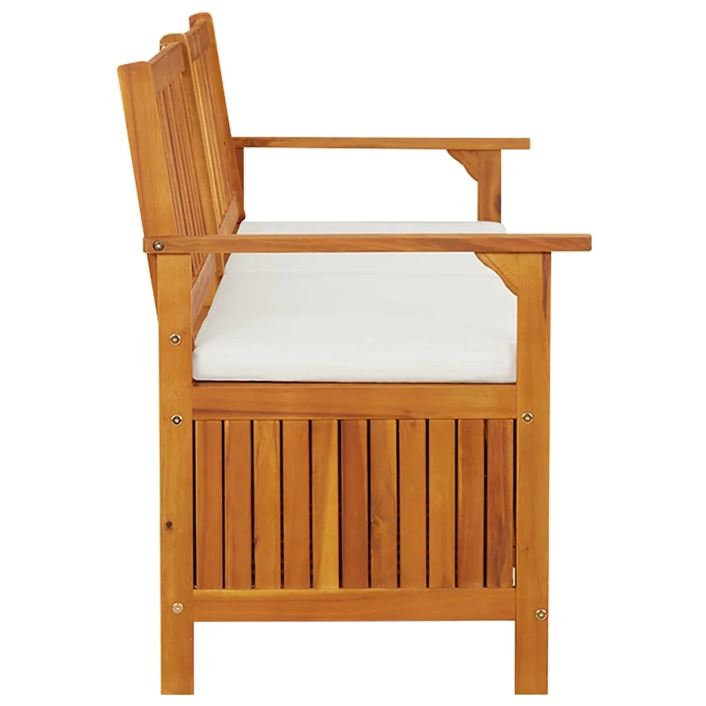Cassapanca con Cuscino 170 cm in Legno Massello di Acacia 316738
