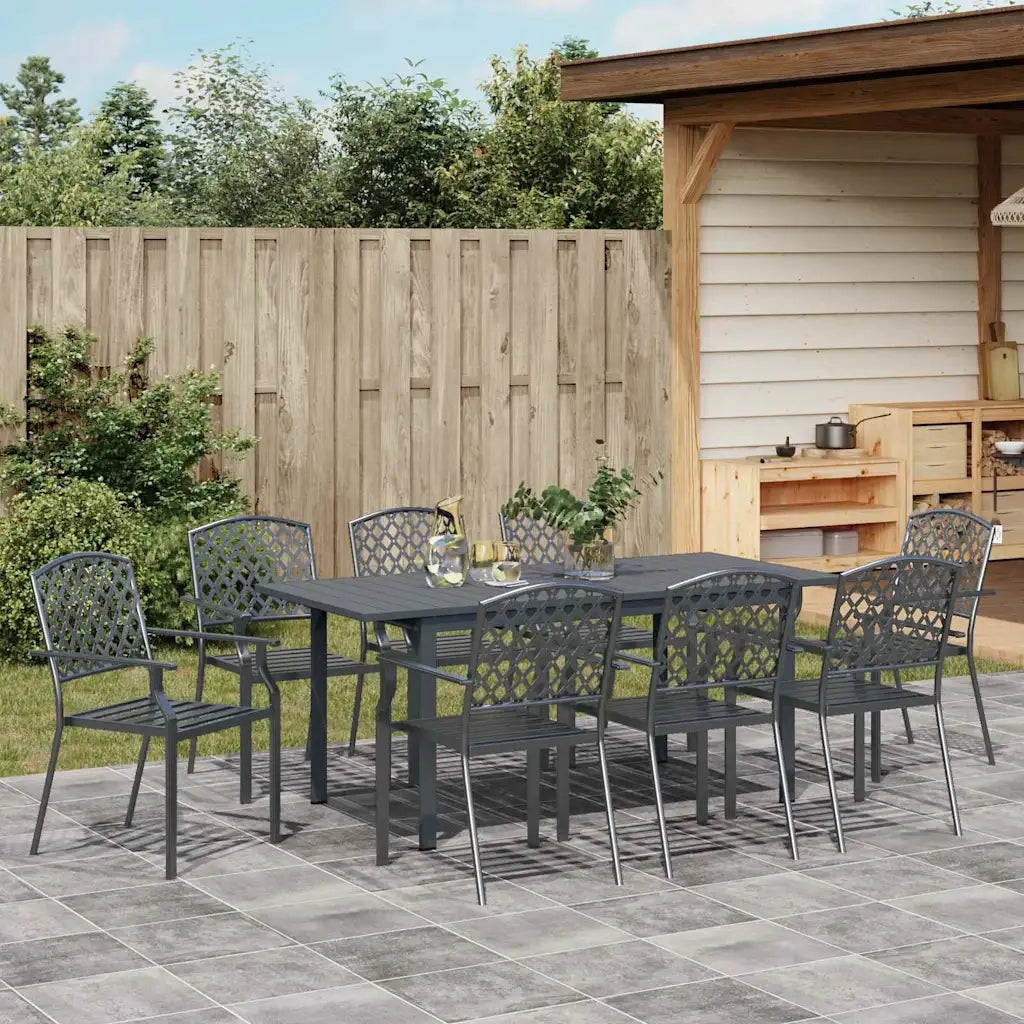 Set da Pranzo per Giardino 9 pcs Antracite 3378819