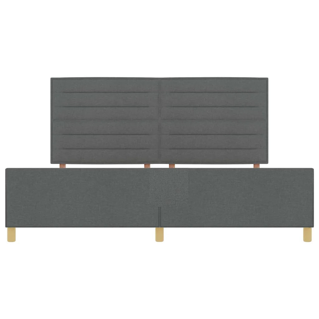 Struttura del letto-Giroletto Grigio scuro 200 x 200 cm Tessuto 981053
