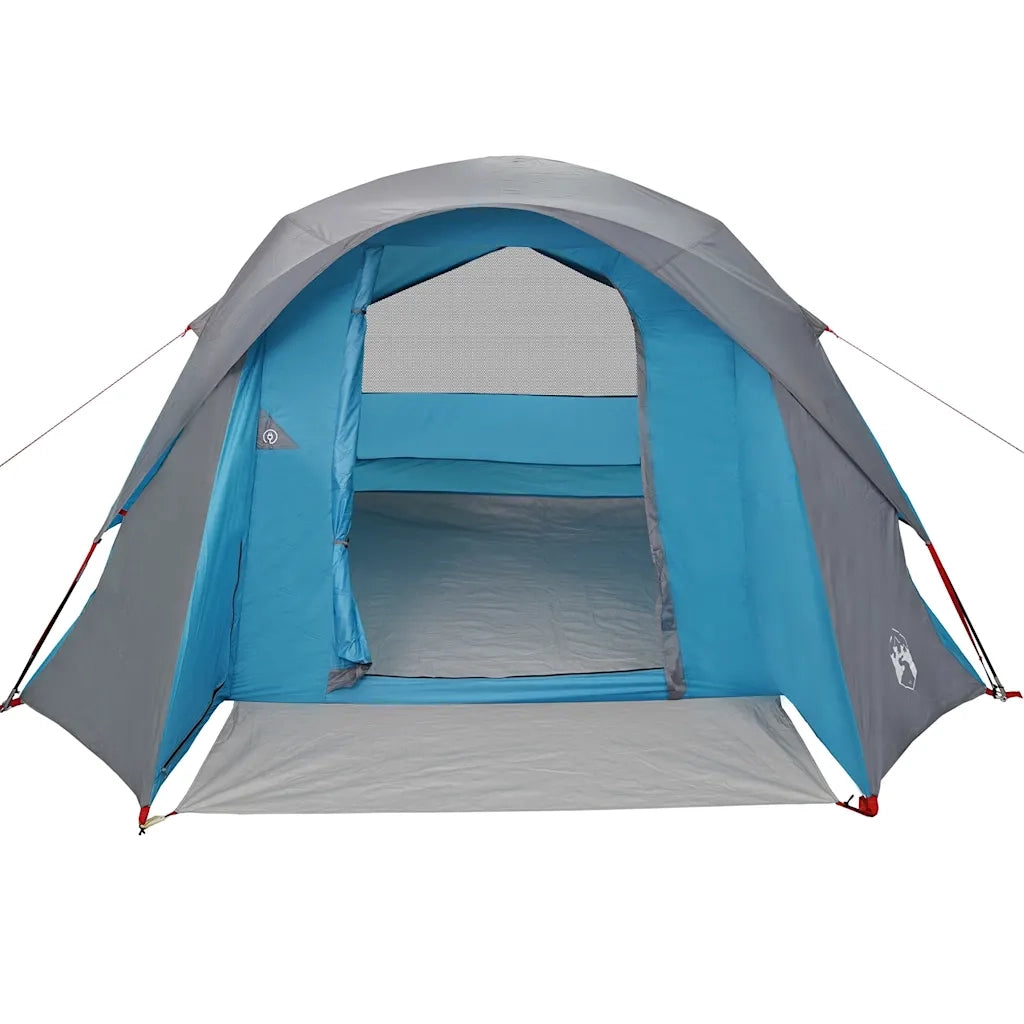 Tenda Familiare Cabina per 6 Persone-Tenda da campeggio Blu Impermeabile 575452