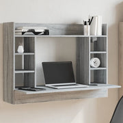 Scrivania a Parete Grigio Sonoma 105x48x75cm Legno Multistrato 847973