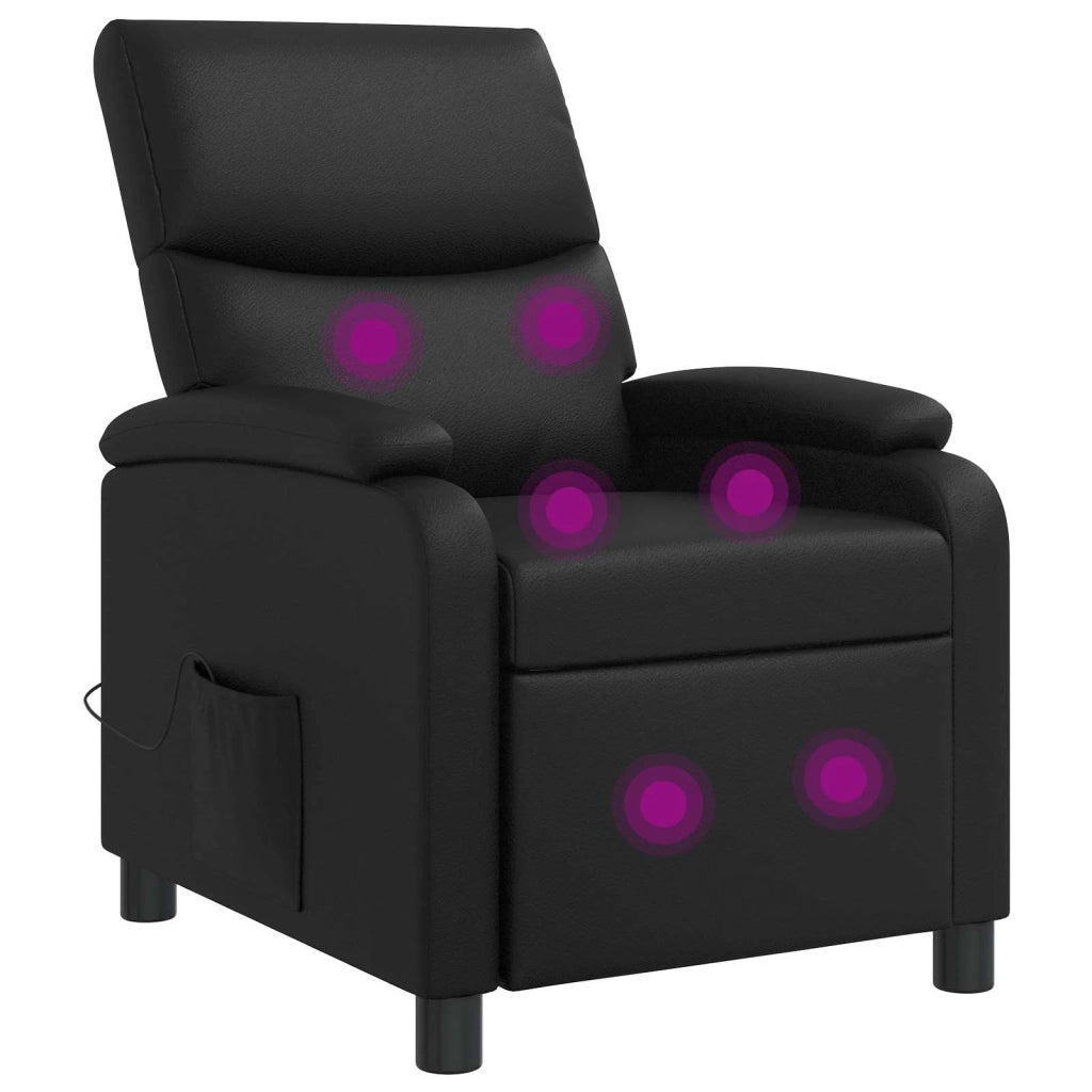 Divano Sedia-Poltrona Massaggiante Nero Similpelle 182800