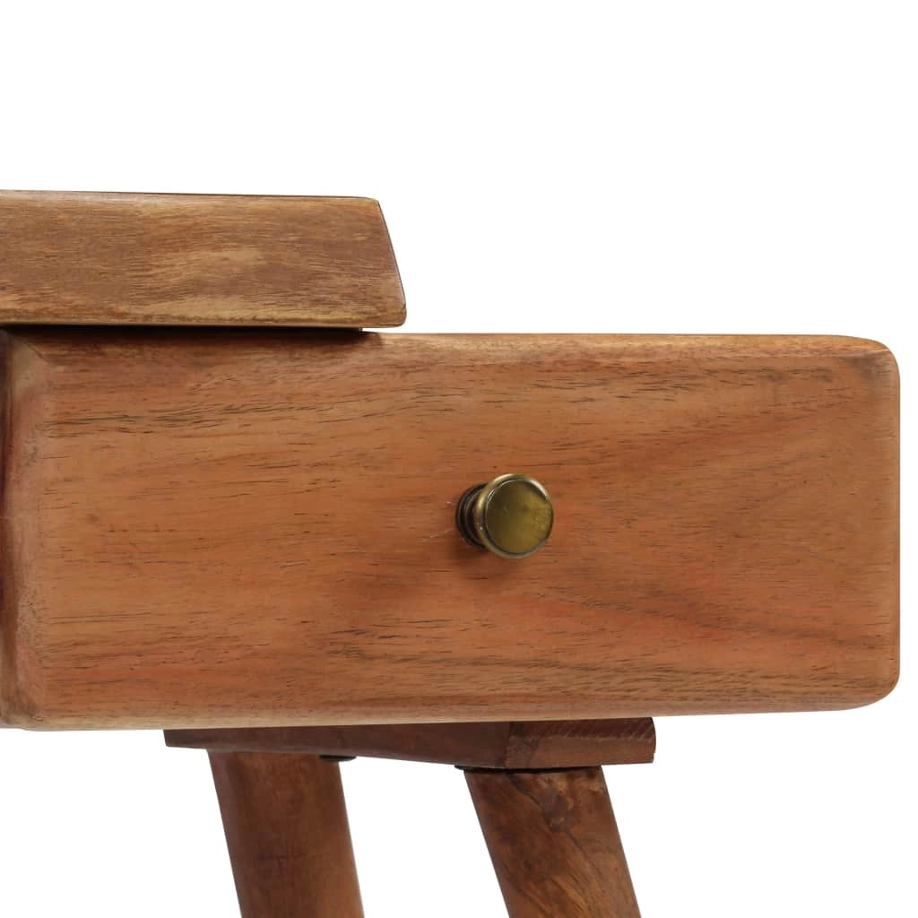 Comodino cassettiera mobile per camera da letto legno massello di acacia 45 x 32 x 55 cm 1402029